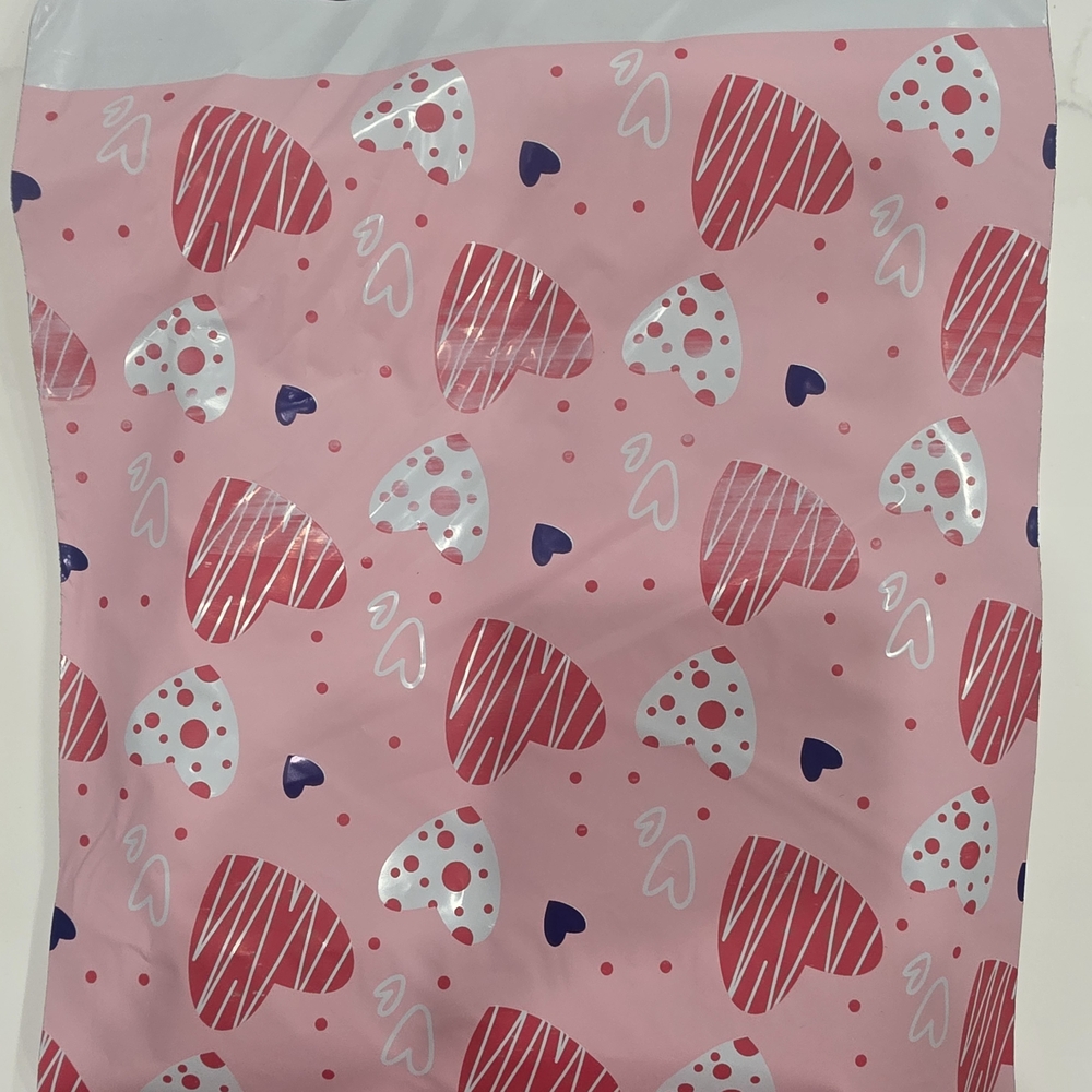 Pink Heart Patterned Bag